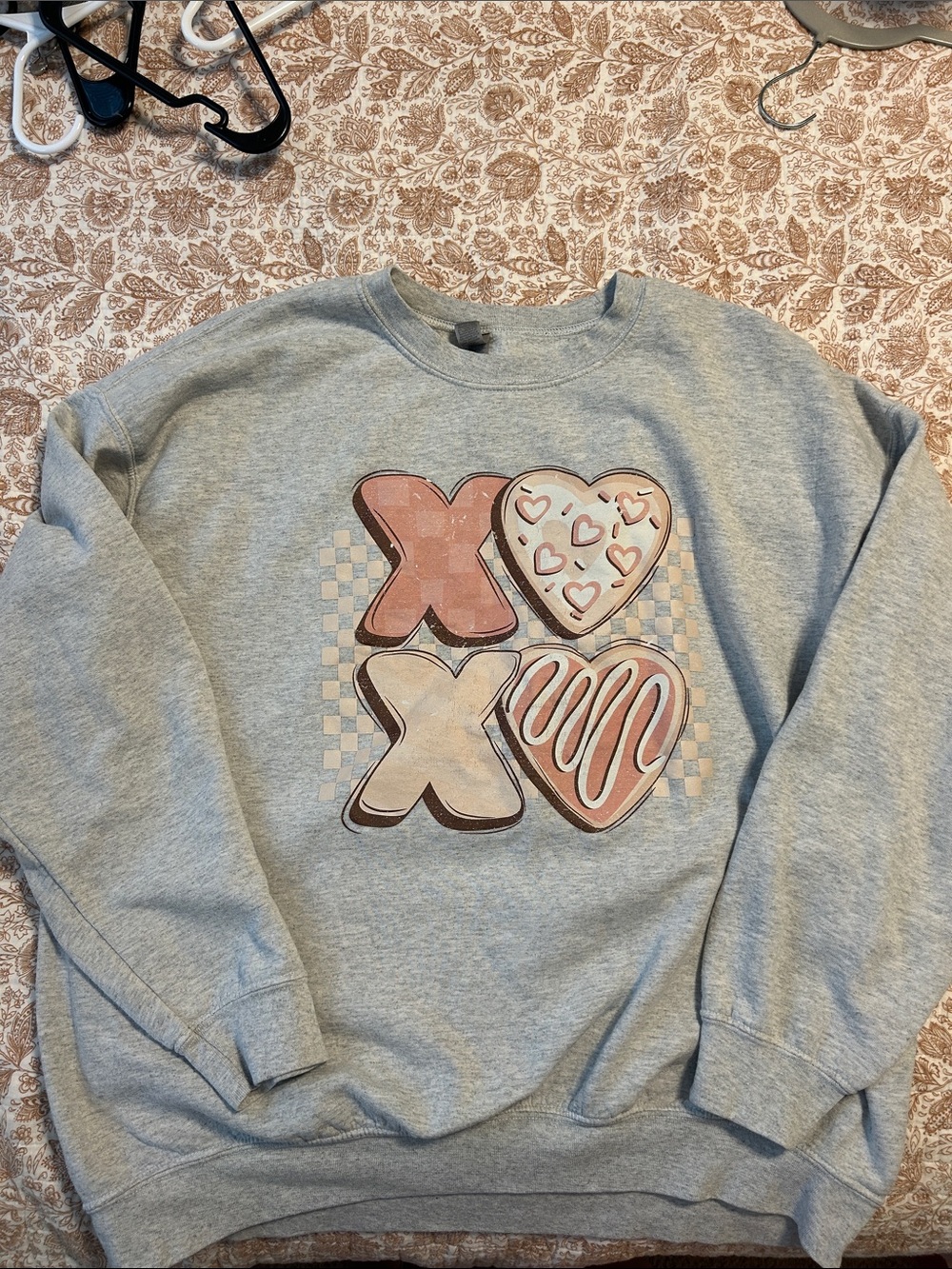 Gray Valentines Sweatshirt - Gildan